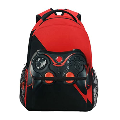 Video Game Black Red Backpack School Book Bag Lightweight Laptop Backpack for Boys Girls Kids - color: Video Game