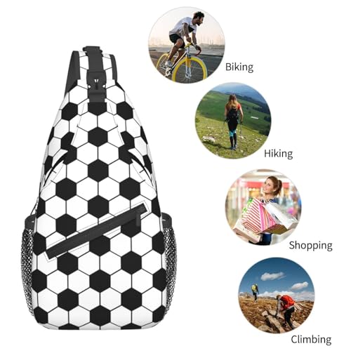 Soccer Sling Backpack Sling Bag Football Crossbody Shoulder Bag Soccer Purse Chest Bag For Men Women - color: Soccer