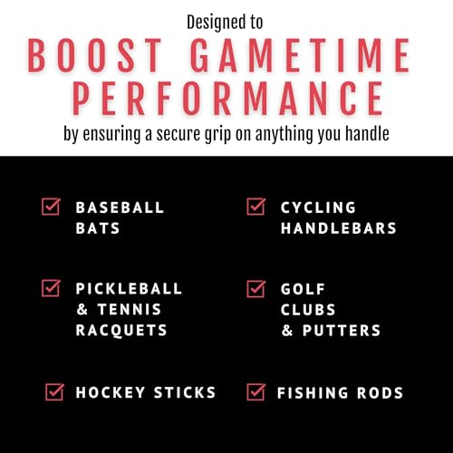 CATTONGUE GRIPS Sports Grip Tape Wrap - Wide Super Grippy Wrap - Anti-Slip Tape for Golf Clubs, Pull Up Bars, Baseball Bats, Lacrosse Sticks, Hockey Sticks, Pickleball Paddles & More