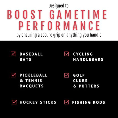 CATTONGUE GRIPS Sports Grip Tape Wrap - Wide Super Grippy Wrap - Anti-Slip Tape for Golf Clubs, Pull Up Bars, Baseball Bats, Lacrosse Sticks, Hockey Sticks, Pickleball Paddles & More