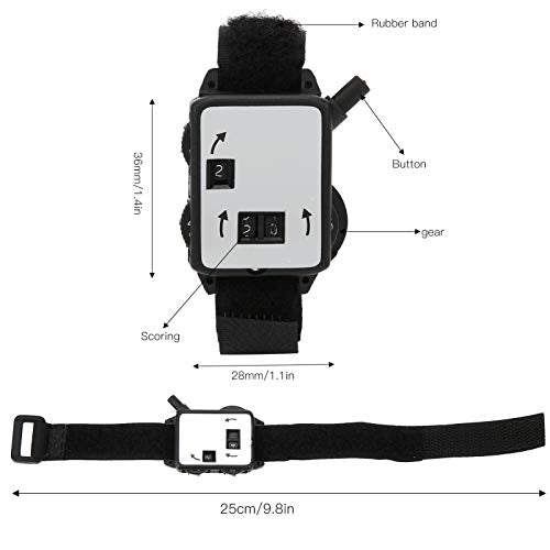 Golf Stroke Counter for Women, 3Pcs Golf Score Counter, Manual Golf Counter Tool, Plastic Dial Score Counters with Wristband Design for Keeping Scores, 1.4x1.1x0.3inch