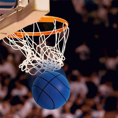 Silent Basketball - Indoor Quiet Training Ball, High-Density Foam, Low Noise, Highly Elastic, Easy to Grip - color: Blue, size: Large [21cm-5#]
