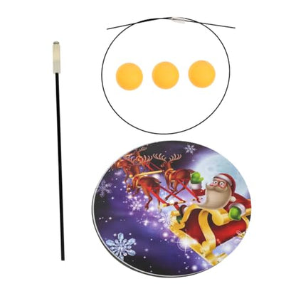 Table Tennis Trainer with Elastic Rod and Stainless Steel Base for Indoor Outdoor Practice Pong Balls Included Sports Racket Training Tool for Adults Enhancing Reflexes and