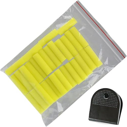 A Set 30 Pcs Cylinder Table Tennis Glues Brush for Water-Base Glues Sponge Wipe Table Tennis Racket Sponge Wipe Brush Set