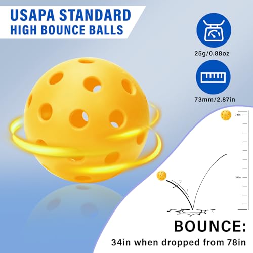 Westant Match Buddy Pickleball Trainer - Pickle Ball Practice Rebounder with 2 Balls, Pickleball Training Aids for Adults, Kids, for Self Practice - color: Orange