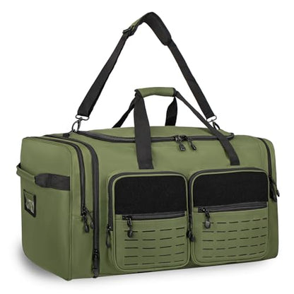 Goloni 130L Expandable 32" Heavy Duty Extra Large Duffel Bag,Sports Gym Equipment Travel Duffle Bag for Soccer Baseball Basketball Hockey Football Team Coaches & More - color: Green