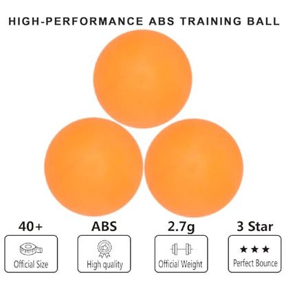 3 Star Ping Pong Balls - High Performance ABS Table Tennis for Training,Game - color: Pack of 20 Orange