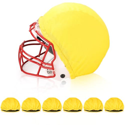 Football Helmet Covers Scrimmage Caps-Perfect for Football, Hockey, and Lacrosse Practice Sessions.The Fabric is Elastic& Bright Colors for Team Identification - color: Yellow-6pcs