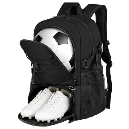 Youth Soccer Bag Unisex, Soccer Backpack with Ball Compartment, Waterproof Sport Equipment Bags for Volleyball Basketball Football, Sports Bags for Boys Girls