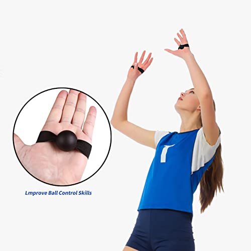 Vefungyan Volleyball Training Equipment Aid - Volleyball Solo Serving, Setting, Spiking Arm Swing Returns Practicing System and Finger Protectors for Beginners & Pro Volleyball Gift Set