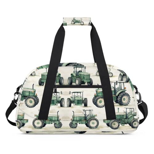 Tractor Truck Kids Duffel Bag for Boys, Sports Gym Bag Overnight Travel Weekender Bag Lightweight Carry On Sleepovers Bag for School Practice Gymnastics - color: Tractor Truck