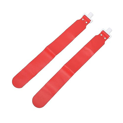 Adjustable Flag Football Set, 5 PCS PP Flag Football Belts with 10 Flags for Youth and Adults, Durable Training Equipment for Beach Games and Team Sports (Red)