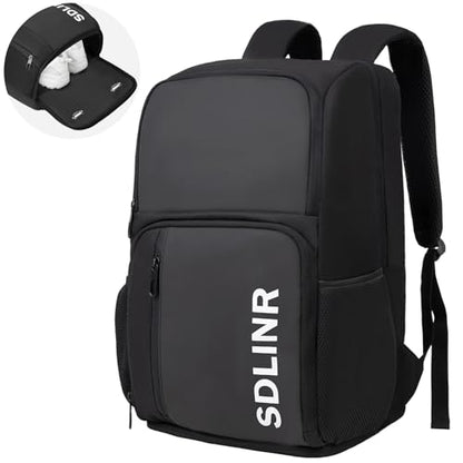 SDLINR Pickleball Bag Fits 4+ Paddles, Large Pickleball Backpack with Shoe Compartment and Fence Hook,Pickleball Gifts for Men Women