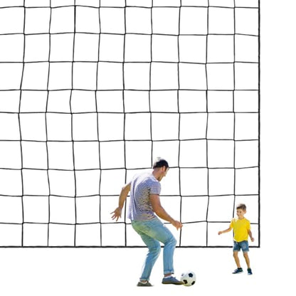 Soccer Netting High Impact Sports Practice Barrier Net, Nylon Hitting Netting for Soccer, Hockey, Basketball, Football - size: 15X30FT