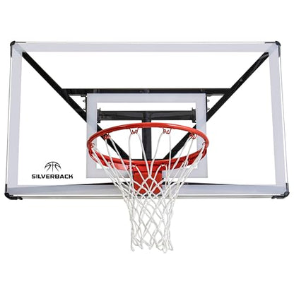Silverback NXT 54" Wall Mounted Basketball Hoop, Indoor / Outdoor Basketball Hoop with QuickPlay Design - color: Fixed Height