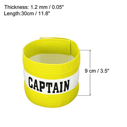 PATIKIL Captain's Armband, Elastic Arm Band for Soccer Training - color: Yellow