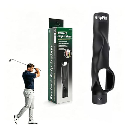 Golf Grip Trainer - Portable Swing Training Aid for Correct Hand Positioning & Muscle Memory - Non-Slip ABS & TPR Tool Fits Most Golf Clubs - Perfect Golf Gift for Men, Women & Beginners