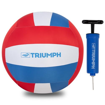 Triumph Patriotic Monster Volleyball - from the Beach to the Backyard, Play Multiple Games with the Oversized Volleyball