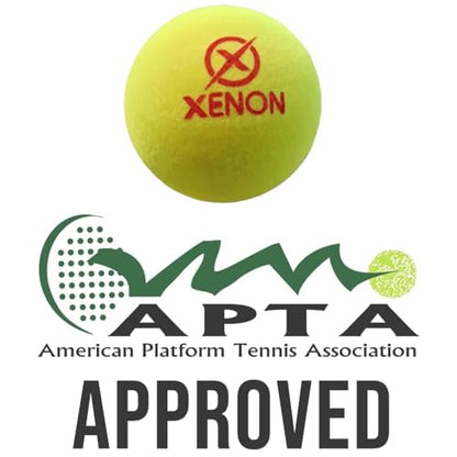 X Platform Tennis Balls by Xenon, Bright Yellow for High Visibility, Superb Durability, APTA Approved, 2 Balls per Sleeve - size: 1 Sleeve - 2 Balls, style: Championship Edition