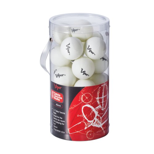 Viper Table Tennis Balls, White 40mm Regulation Size, 24 Pack