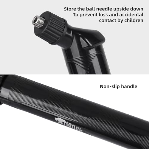 Tigrisk® Ball Pump for Sports Balls - Hand Pump for Soccer Football Volleyball Water Polo Rugby Exercise Sports Ball, Portable Air Pump with 6 Needles and 1 Nozzle