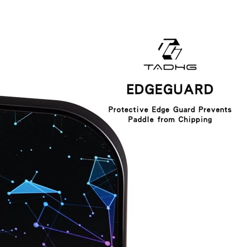 TADHG Pickleball Paddle Set 2 Lightweight 8.4oz Paddles with Honeycomb Core Spin-Friendly Surface 4 Balls - color: 02. Gradient Blue