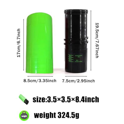 Tennis Ball Pressurizer, 3-Ball Capacity, 14 PSI, with Extra Sealing Ring,Extends Tennis Ball Life,Revives Old Balls, Tennis Lovers,Green