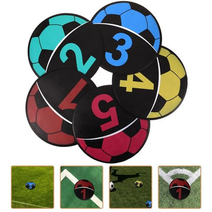 Sosoport 5pcs Markers for Soccer Training Smooth Edges Tpe Material for Football Basketball and Agility Drills