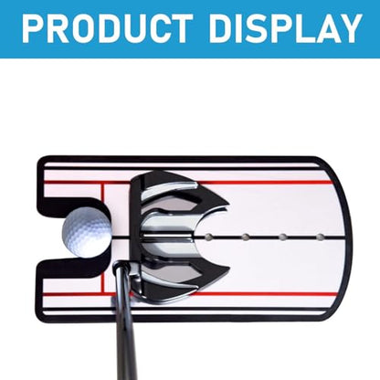 Golf Putting Alignment Mirror with Putting Cup Combo, Portable Putting Training Aids, Practice Putting Trainer with Hole Cup Set, Mirror Size 12”L x 6”W