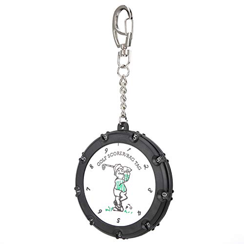 Golf Score Counter Portable Golf Stroke Counter with Key Chain Double Sides 18 Hole Golf Score Recording Device Easy to Use Wheel Number Adjustment for Golf Lovers on