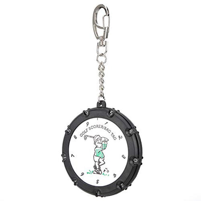 Golf Score Counter Portable Golf Stroke Counter with Key Chain Double Sides 18 Hole Golf Score Recording Device Easy to Use Wheel Number Adjustment for Golf Lovers on