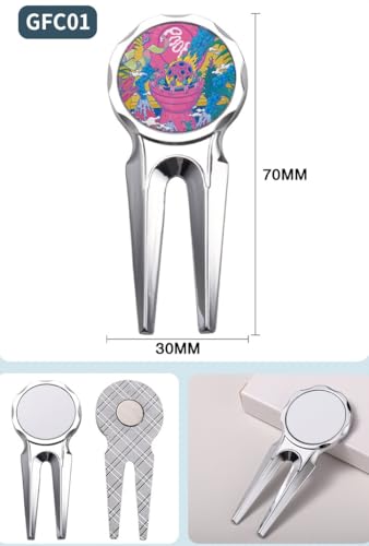 30pieces Sublimation Blank Golf Fork Divot Repair Tool Divot Tool and Ball Marker, DIY Heat Transfer Print Gift Ideas Golf Fork Multitool for Men Golfers