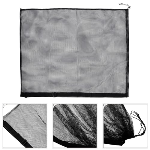 Mikinona Heavy Duty Mesh Drawstring Sports Ball Storage Bag Large Capacity Single Shoulder Carrier for Basketball Soccer Volleyball Outdoor Team Use