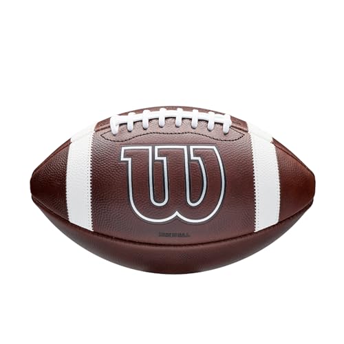 WILSON GRT Game Footballs- Brown, Multiple Sizes - size: PeeWee
