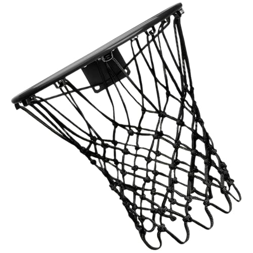 Basketball Net for Indoor and Outdoor Use - Nylon Replacement Basketball Hoop Net for Standard Rims - color: Black