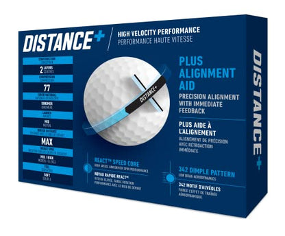 TaylorMade Golf Distance+ Golf Balls - color: White, style: 2021