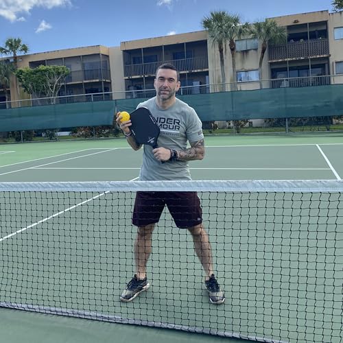 Pickleball Paddles,USAPA Approved Pickleball Paddle Set Pro | 3K Raw Carbon Fiber Textured Surface with High Grit & Spin,16mm Durable T700SC Carbon Fiber Pickle Ball Rackets for Men,Women & Families - color: Black Brown