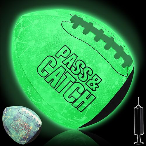 PassCatch Composite Training Football, Peewee Size, Youth Size(Ages 5-13) & Official Size(Ages 14+), Enhance Solo Passing Catching Skills(with Pump) - style: PeeWee Size 3(Ages 4-9)