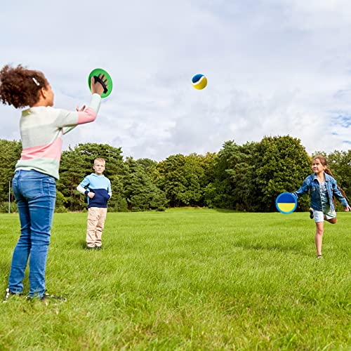 Weehoey Kids Toys - Outdoor Games for Kids, Toss and Catch Ball Set with 6 Paddles 3 Balls, Toys for 3 4 5 6 7 8+ Year Old Boys Girls Christmas Birthday Gifts (Light Blue) - color: Light Blue
