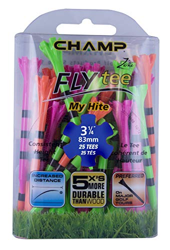 Champ Zarma FLYtee My Hite 3-1/4" 25 count - color: Citrus Mix/Black Stripes