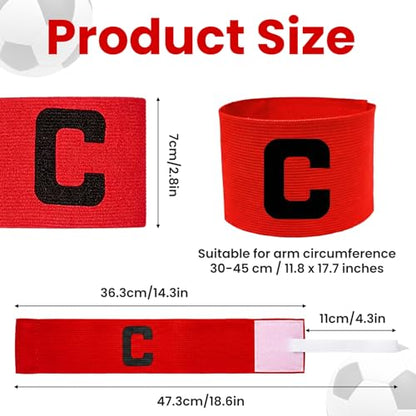 4 PCS Captain Arm Bands for Soccer,Captain Armband,Team Sport Armband,Elastic Adjustable,for Adult Youth Soccer Volleyball Team