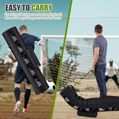 Mesh Soccer Ball Bag Holds up to 5 Balls Football Bag for Coaches 40 x 9 Inches Equipment Bags with 1 Front Pockets and Adjustable Shoulder Strap for Coach Sport Accessories Gym Volleyball