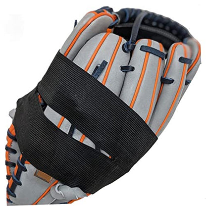 Outanaya 2Pcs Baseball Glove Wrap Band Elastic Reusable Glove Fixing Strap for Maintaining Shape and Pocket Formation Durable Baseball Accessories