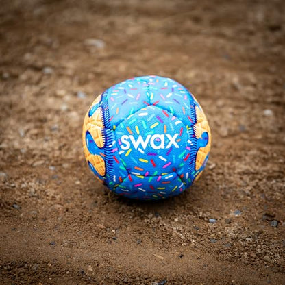 Swax Training Baseball 2‑Pack – Blue Sprinkle Design, Soft‑Impact Limited‑Flight Training Balls, Regulation Size & Weight