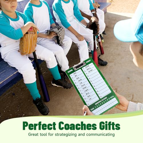 Baseball Dry Erase Coaches Clipboard, Baseball Dry Erase Coaching Board Double-Sided Baseball White Board for Coaches Writable and Erasable Baseball Clipboard Dry Erase Baseball Lineup Board - style: Baseball