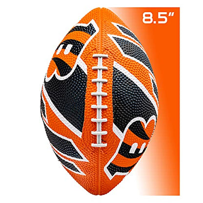Franklin Sports NFL Team Footballs - Rubber Youth Mini Balls for All Teams - Kids 8.5" Football + Air Pump Sets - Official NFL Licensed - style: Cincinnati Bengals
