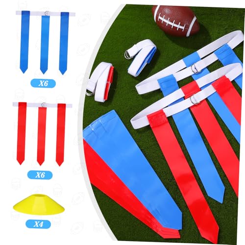 Rugby Training Kit Football Flags Set Belts Cones Drills Accessories Ideal for All Ages