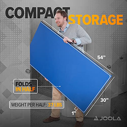 JOOLA Ping Pong Conversion Top with Net Set for Billiard and Pool Tables - Regulation Top Converts Billiards into Ping Pong Table - Includes Foam Padding for Protection - Steel Frame Option - color: Foldable