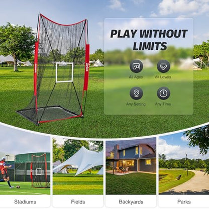 ZELUS Football Kicking Net and Adjustable Weighted Vest Bundle