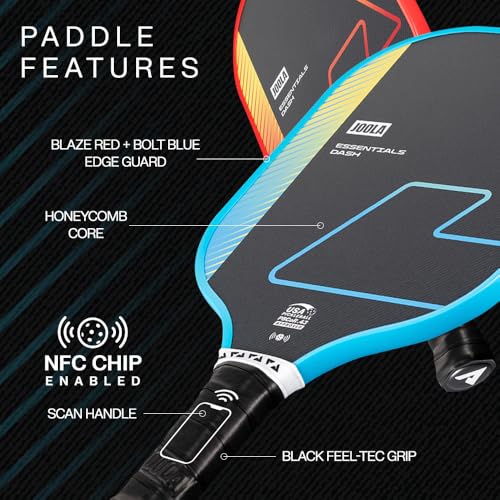 JOOLA Pickleball Paddles & Sets - Includes 2 Rackets, 2–4 Balls, and Storage Carry Bag - USAP Approved - color: Essentials Dash Set